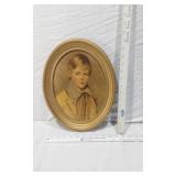 Vintage Framed Art Prints including Norman Rockwell and Last Supper also a Boy and a Girl