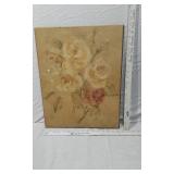 Floral Art Pieces  including Rose, Pansy, and Blue Bouquet Prints