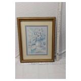 Floral Art Pieces  including Rose, Pansy, and Blue Bouquet Prints