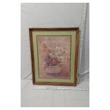 Floral Art Pieces  including Rose, Pansy, and Blue Bouquet Prints