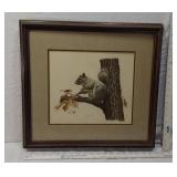 Squirrel on a Branch by Al Dornisch, 1973 and Numbered 450/500