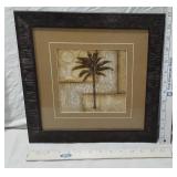 Large Floral and Palm Tree Wall Art Pieces