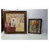 Framed Floral Artwork