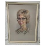Portrait Artwork Signed and Dated 1965 approx. 17x23