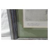 Paul Geissler Etching Signed - Blumenfrauen Two Women Framed Artwork by Paul Geissler of 2 Women and a Basket of Flowers - approx. 14 1/2  x 18 1/2