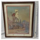 To Our Guests If We Get to Drinking Sunday Afternoon.... Framed Lloyd Mitchell Western Art Print approx 17x21