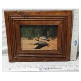 Framed Photograph of Two Geese in Flight approx 11 x 9.5