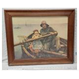 Print of "The Helping Hand" by French realist artist Emile Renouf 1881