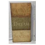 Believe Dream Imagine Wall Art Decor