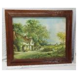 Framed Landscape Print with Wooden Frame approx 24 x 30