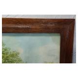 Framed Landscape Print with Wooden Frame approx 24 x 30
