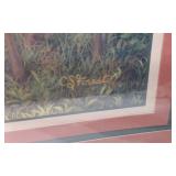 Framed Wildlife Doe and Fawn Art Print by CS Forest