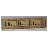 Live Laugh Love Decorative Sign Approx 28 x 7