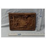 Woodland Scene Carved Wall Art Plaque approx. 9 x 6 1/2