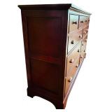 MB - Wooden Dresser with Mirror, 9 Drawers