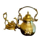 B2-Vintage Middle Eastern - Spirit Kettle, Tea Pot with Handle, Stand and Warmer