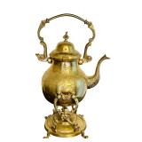 B2-Vintage Middle Eastern - Spirit Kettle, Tea Pot with Handle, Stand and Warmer