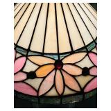 B3 - Tiffany-Style Stained Glass Table Lamp with Floral Shade