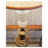 B3 - Vintage Brass and Cut Glass Table Lamp with Shade