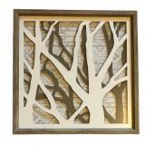 B2 - Framed Geometric Tree Branch Wall Art