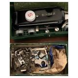 B2 - Vintage Singer Sewing Machine Model 15-91 with Table and Attachments