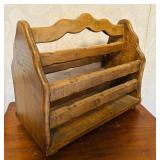 B2 - Vintage 1978 Wooden Magazine Rack