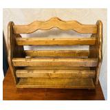 B2 - Vintage 1978 Wooden Magazine Rack