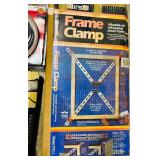 S - Workshop Tool Lot: Levels, Frame Clamp, Propane Torch, Glue Gun, Knives & More