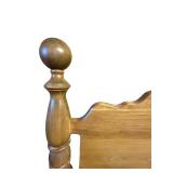 S - Vintage Solid Wood Twin Size Bed Headboard with Turned Posts