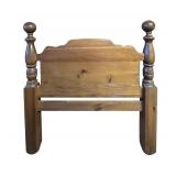 S - Vintage Solid Wood Twin Size Bed Headboard with Turned Posts