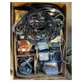 S - Box of Electrical Supplies including Metal Boxes, Outlets, Wire, and Cables