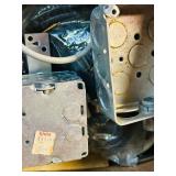 S - Box of Electrical Supplies including Metal Boxes, Outlets, Wire, and Cables