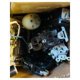 S - Box of Electrical Supplies including Metal Boxes, Outlets, Wire, and Cables