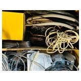 S - Box of Electrical Supplies including Metal Boxes, Outlets, Wire, and Cables