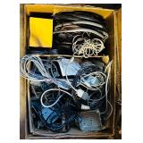 S - Box of Electrical Supplies including Metal Boxes, Outlets, Wire, and Cables