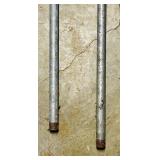 S - Set of 2 Heavy Duty 3/4-Inch Pipe Clamps with Red Cast Iron Heads