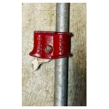 S - Set of 2 Heavy Duty 3/4-Inch Pipe Clamps with Red Cast Iron Heads