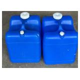 G - Pair of Reliance Blue 15" Plastic Water Storage Jugs