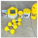 G - Fishing Live Bait Containers and Assorted Floats Group