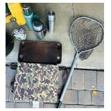 G - Vintage Camping and Outdoor Gear Collection with Coleman Lantern, Thermoses, and Accessories