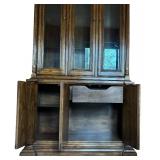 DR - Heritage Vintage China Hutch with Glass Doors and Cabinet Storage
