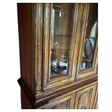 DR - Heritage Vintage China Hutch with Glass Doors and Cabinet Storage