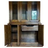DR - Heritage Vintage China Hutch with Glass Doors and Cabinet Storage