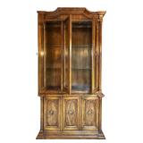 DR - Heritage Vintage China Hutch with Glass Doors and Cabinet Storage
