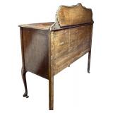 Vintage Solid Wood Buffet with Mirror and Storage Drawers
