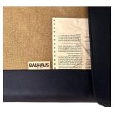 LL - Bauhaus Navy Blue Suede Loveseat with Cushions