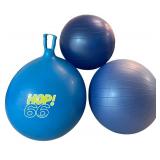 LL - Exercise Equipment Lot with Weight Bench, Yoga Mats, Dumbbells, and Balls