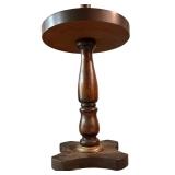 LL - Vintage 59.5 Inch Floor Lamp with Dark Wood and Built-In Table