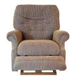 LL - Upholstered Swivel Recliner Armchair with Patterned Fabric