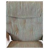 LL - Upholstered Swivel Recliner Armchair with Patterned Fabric